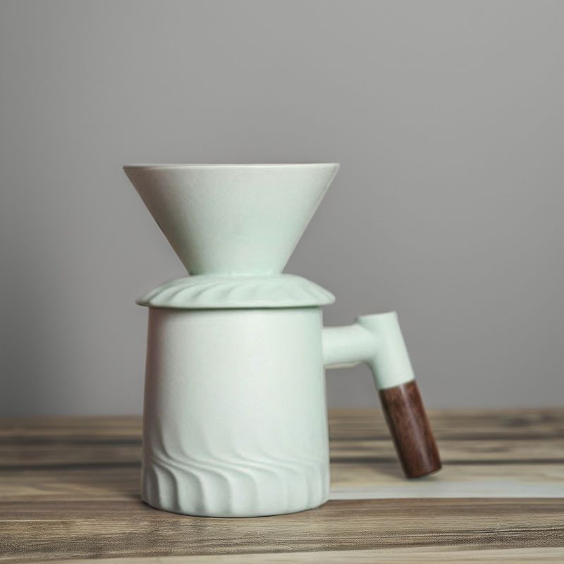 500ml 容量 現代のヴィンテージ セラミック オーバー コーヒー メーカー ポルセラン フィルター ドリッパー
