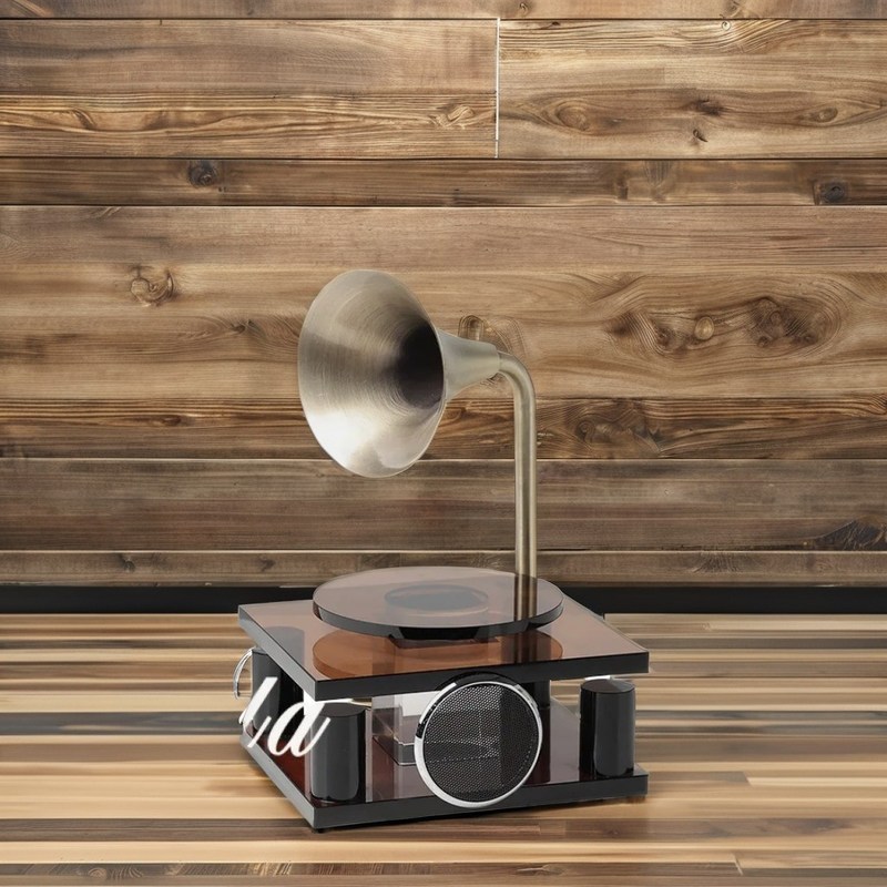 アートデコの手彫りレコードプレーヤー,家やホテルの装飾用