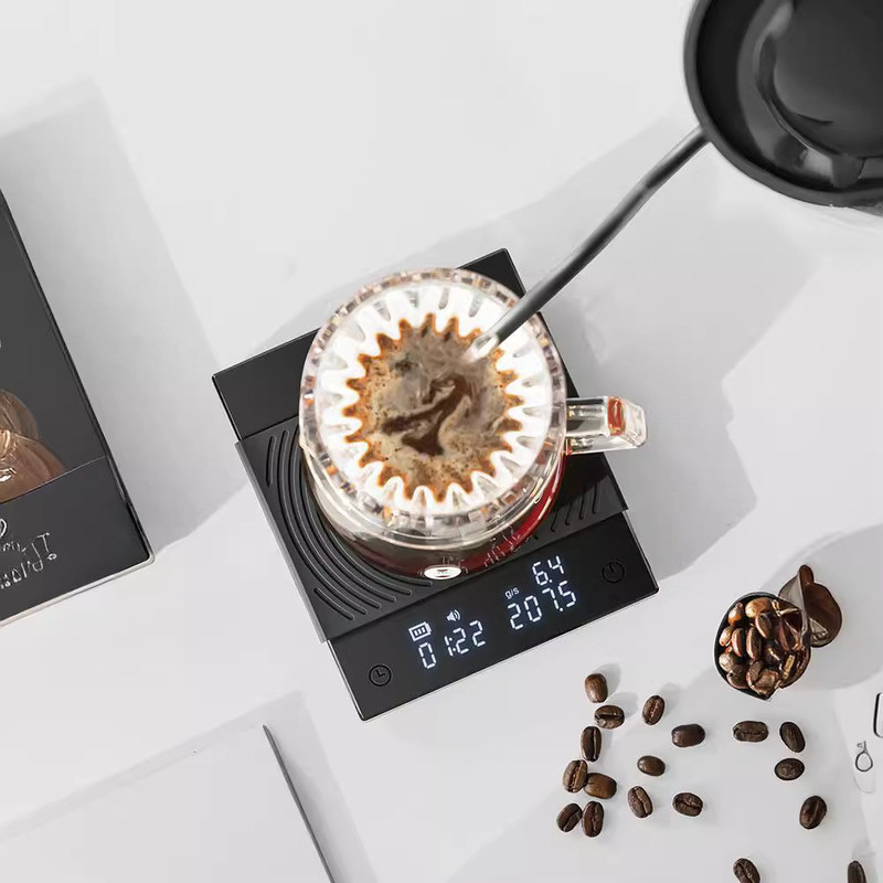 黒色 2kg 多機能鏡 カフェ&バー 果物秤 秤皿付き