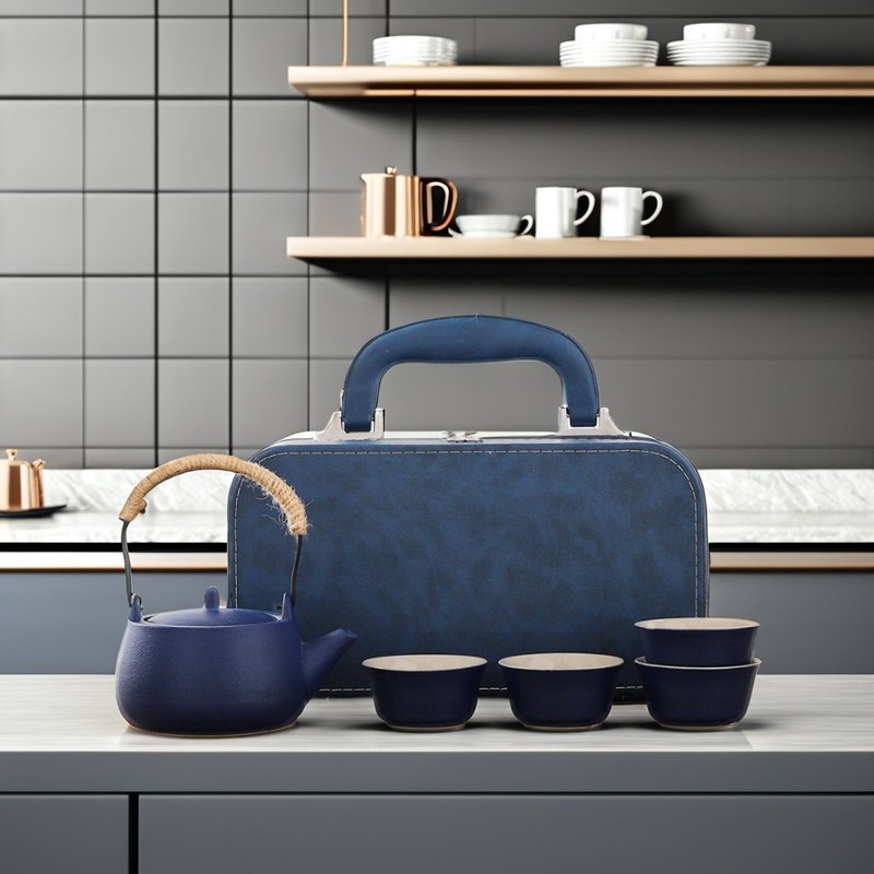 持ち運び可能な再利用可能なティーカップとカスタマイズ可能なロゴの持続可能セラミック茶皿セット