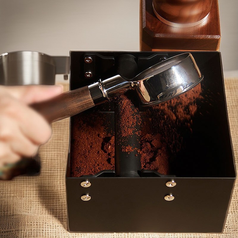 ステンレス・スティール キュービッド コーヒーノックボックス 引換可能なノックバー 防滑ベース