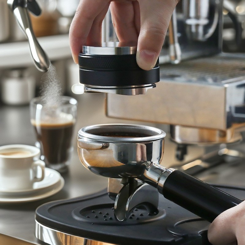 カフェアクセサリーのための金属コーヒーレベルリングツール 54mm 双頭エスプレッソタムパーディストリビューター