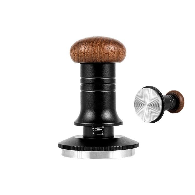 調整可能な51/53/58mm マシッドウッド ハンドル バリスタ カフェ キッチン用 カフェ タムパー セット