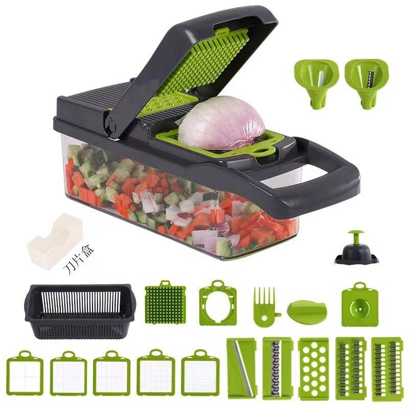 最新の22イン1 バンブー野菜果物切断器 忙しいキッチンのための耐久性のあるキッチンツール
