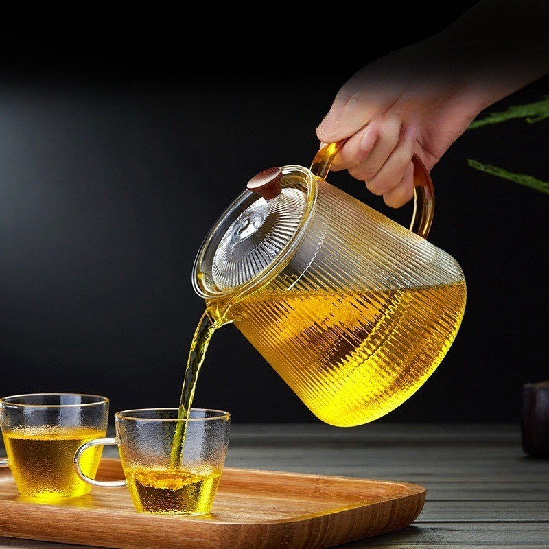 500ml/800ml/1000ml ガラス茶碗 クラシックデザイン 耐熱 ハンドル耐久デザイン